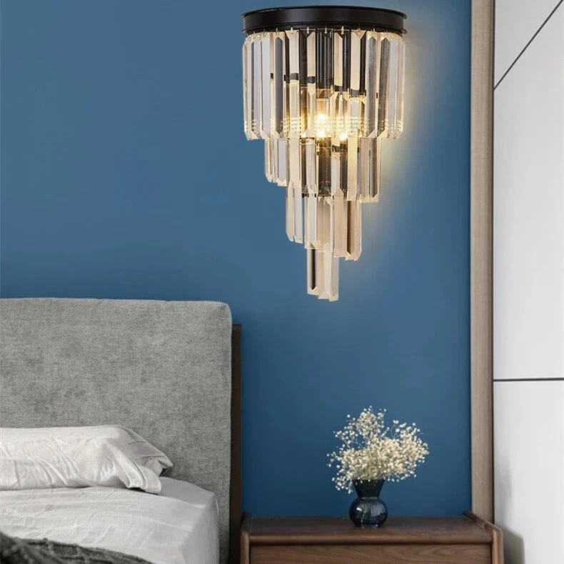 Euroselle Sutherland Crystal Wall Lamp Elegant Wall Fixture