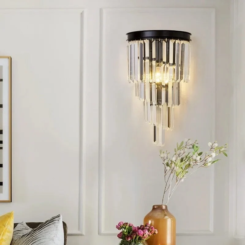 Euroselle Sutherland Crystal Wall Lamp Elegant Wall Fixture