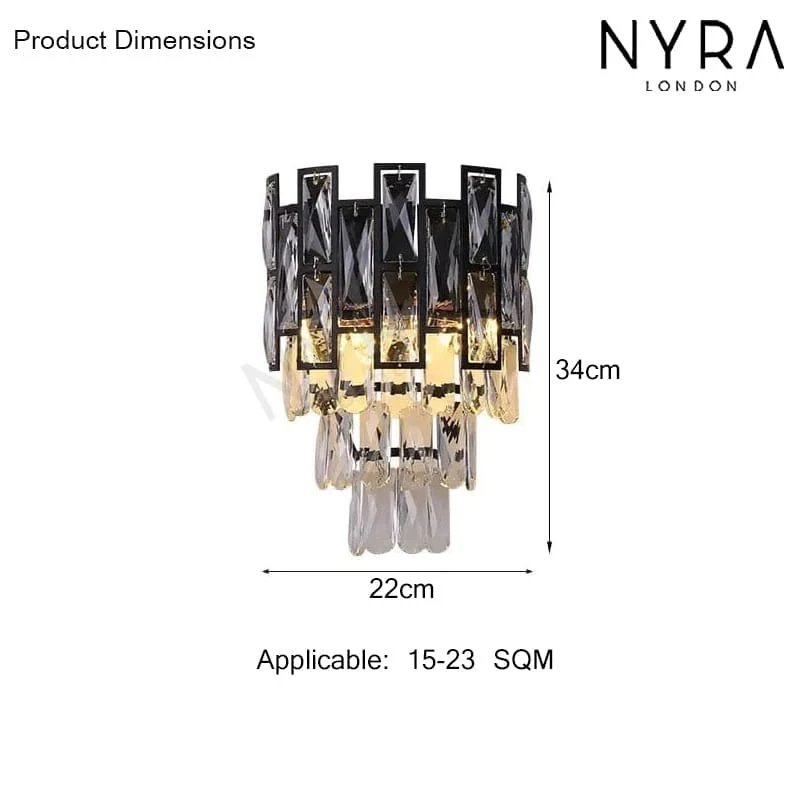 Euroselle Rochelle Crystal Wall Lamps Elegant Contemporary Design