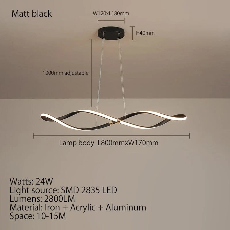 Rochelle Spiral Lamp By Euroselle Modern Scandinavian Light Fixture