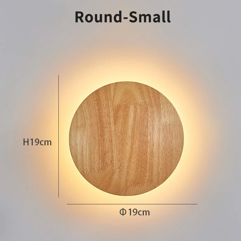 Ronnie Oval Lamps Euroselle Round Oval Wooden Craft LED Wall Lamp