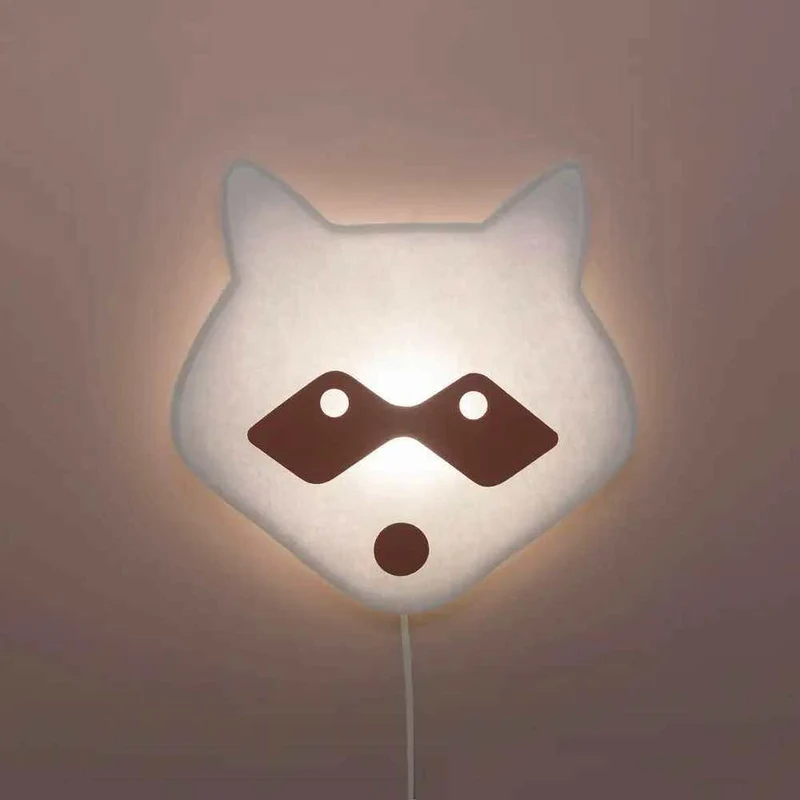 Wandlampe Kinderzimmer Waschbär