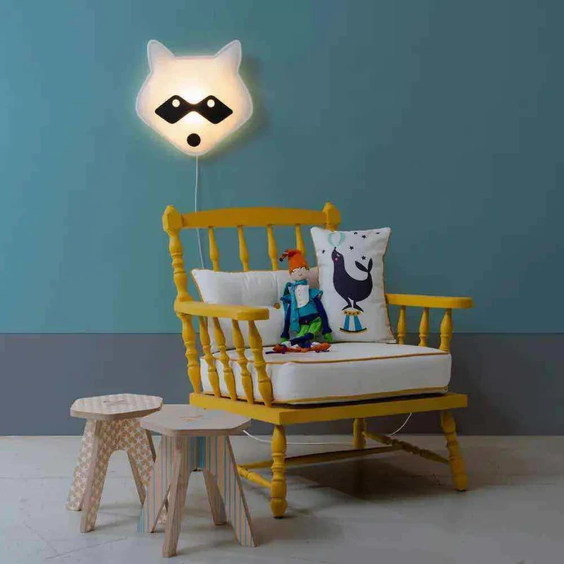 Wandlampe Kinderzimmer Waschbär