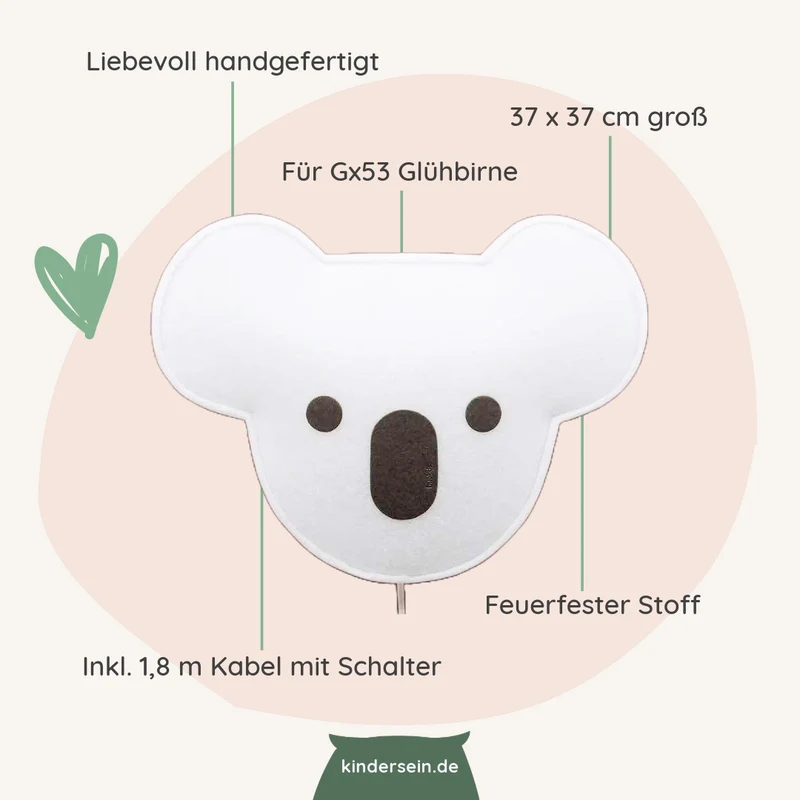 Wandlampe Kinderzimmer Koala