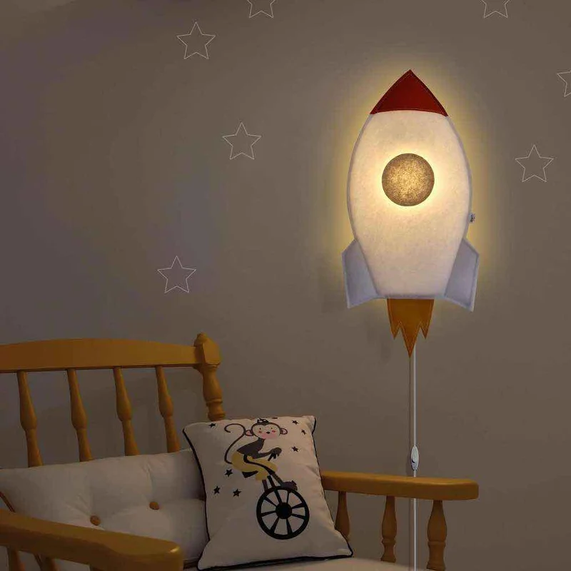 Wandlampe Kinderzimmer Rakete