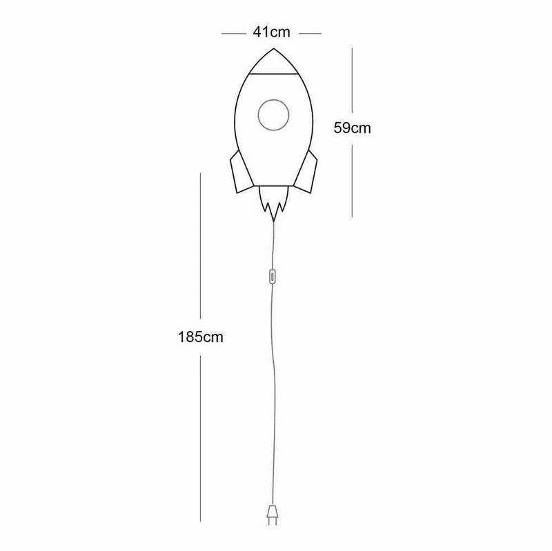 Wandlampe Kinderzimmer Rakete