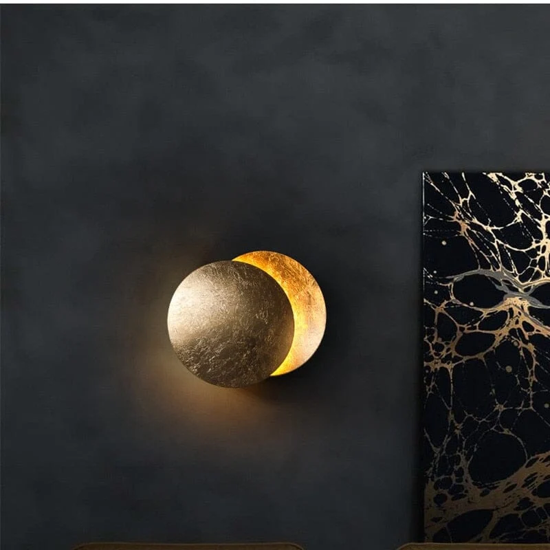 Euroselle Vintage Moon Wall Lamp With Adjustable Lighting And Rotatable Shade