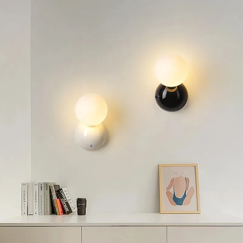 Revival Cream Wall Lamp By Euroselle, Retro Frosted Glass Sconce