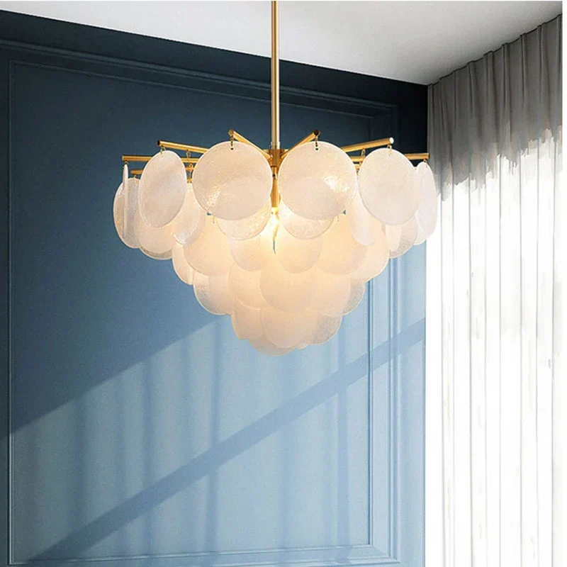 Elegant Victoria Frosted Glass Pendant Lamp by Euroselle