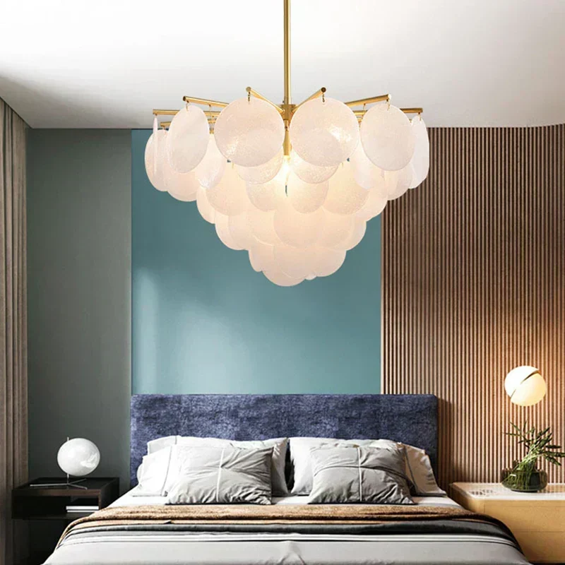 Elegant Victoria Frosted Glass Pendant Lamp by Euroselle