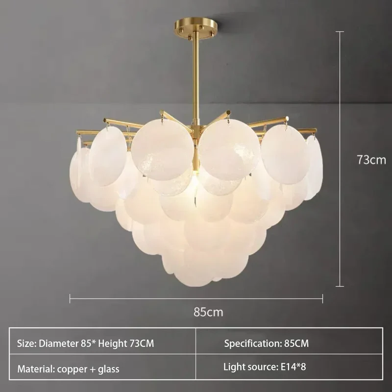 Elegant Victoria Frosted Glass Pendant Lamp by Euroselle