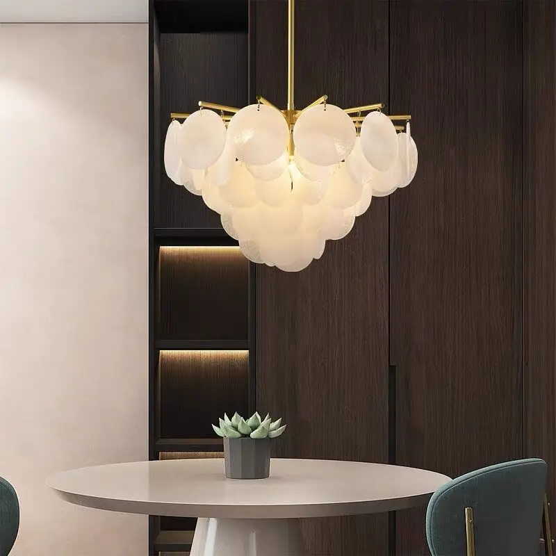 Elegant Victoria Frosted Glass Pendant Lamp by Euroselle