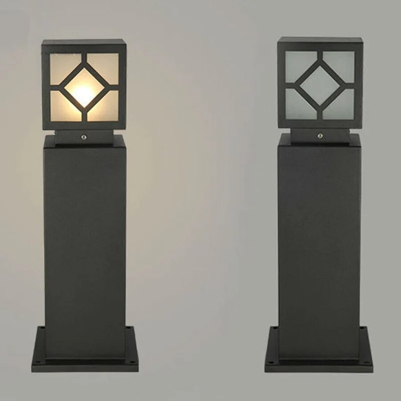 Euroselle Square Courtyard Lamp Outdoor Post Light For Garden And Porch