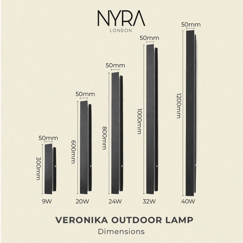 Veronika Outdoor Lamp Euroselle Modern Exterior Lighting