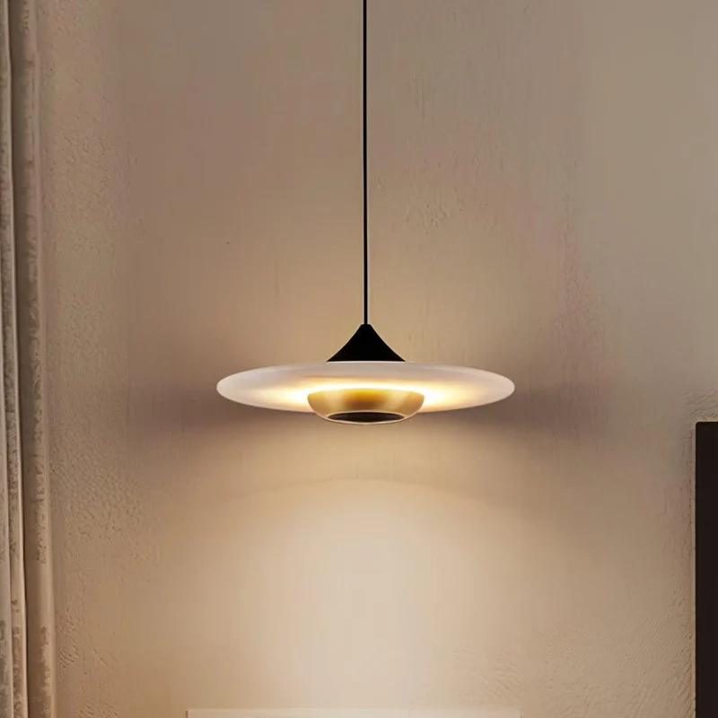 Lunara Marble Pendant Light With Integrated LED Fixture By Euroselle