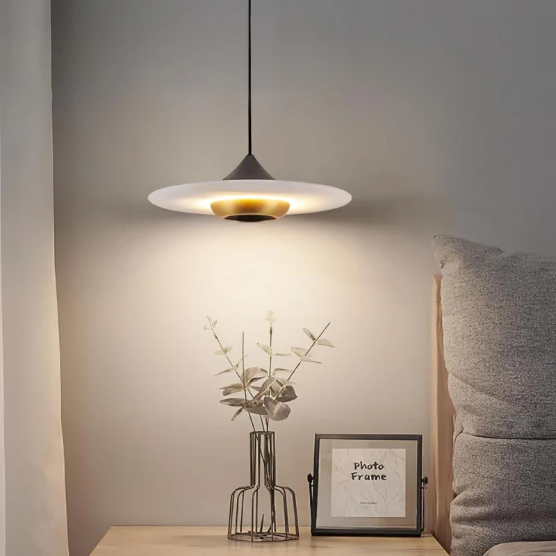 Lunara Marble Pendant Light With Integrated LED Fixture By Euroselle