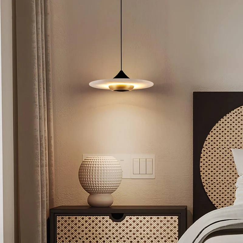 Lunara Marble Pendant Light With Integrated LED Fixture By Euroselle