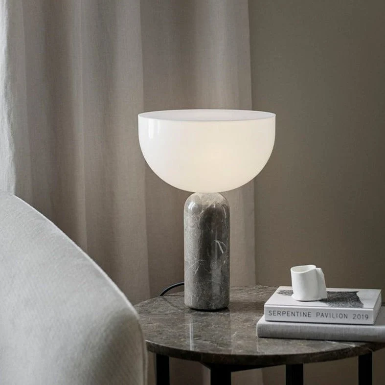 Raja Marble Table Lamp With Luxurious Marble Base By Euroselle
