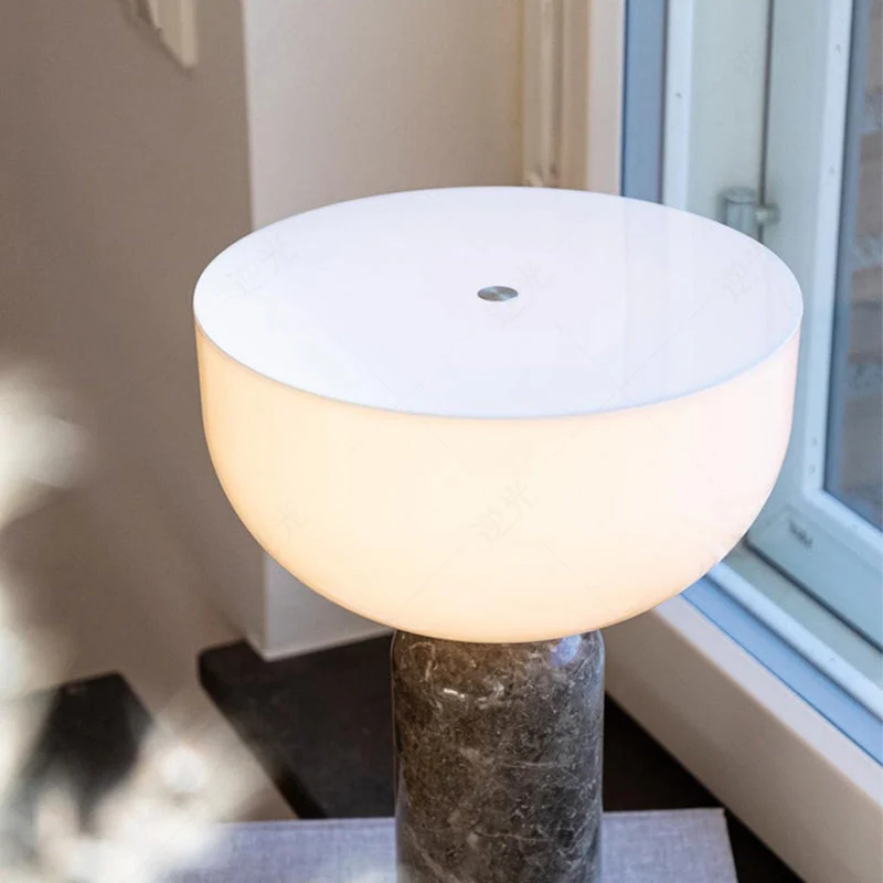 Raja Marble Table Lamp With Luxurious Marble Base By Euroselle