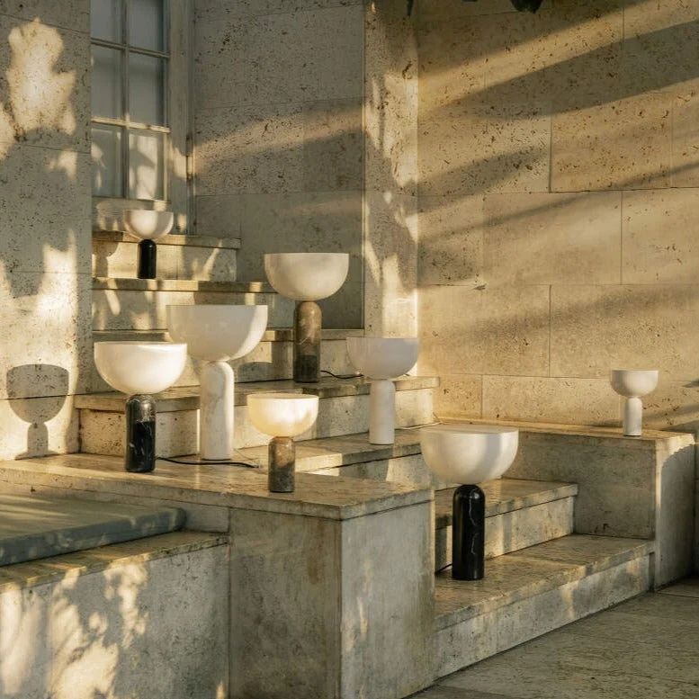 Raja Marble Table Lamp With Luxurious Marble Base By Euroselle