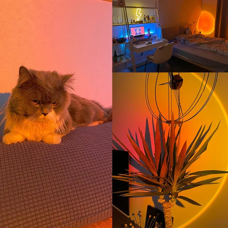 Golden LED Sunset Lamp For Home Decor By Euroselle