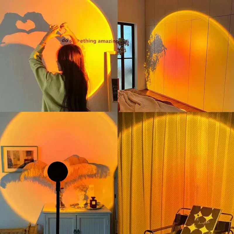 Golden LED Sunset Lamp For Home Decor By Euroselle
