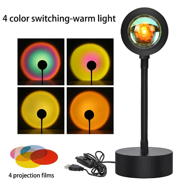 Golden LED Sunset Lamp For Home Decor By Euroselle