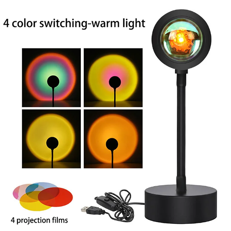 Golden LED Sunset Lamp For Home Decor By Euroselle