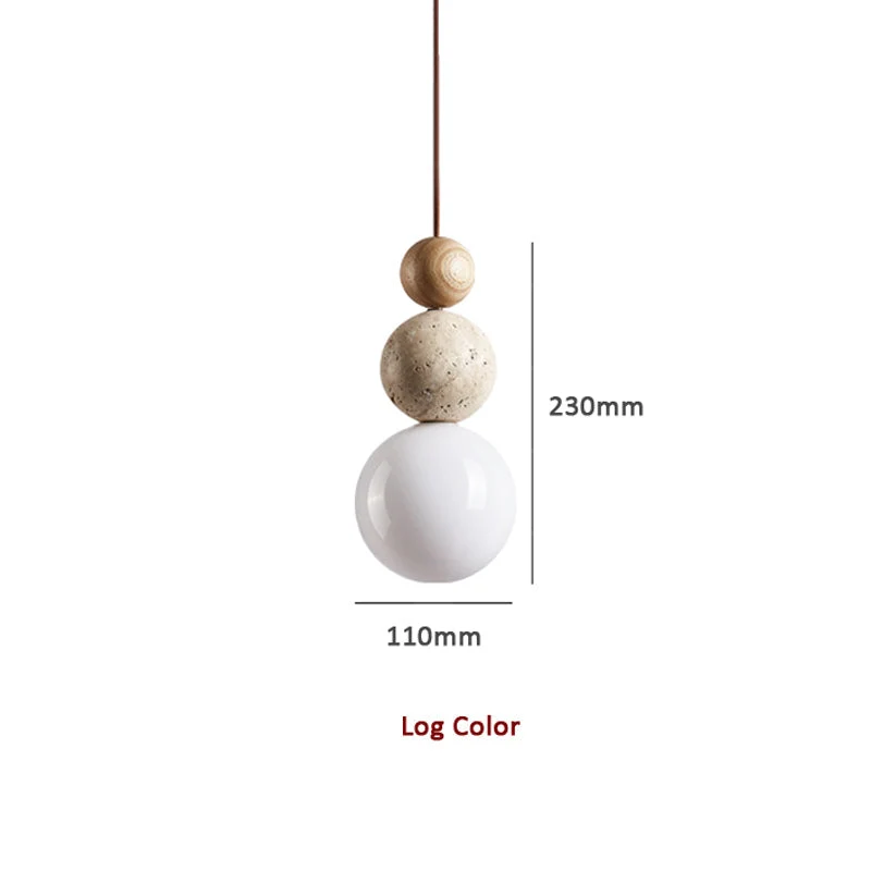 Euroselle Modern Minimal Travertine Pendant Light Fixture