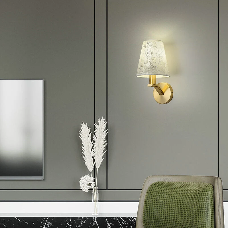 LichtBloeier By Euroselle Modern Fabric Dome Wall Lamp With One Light Arm