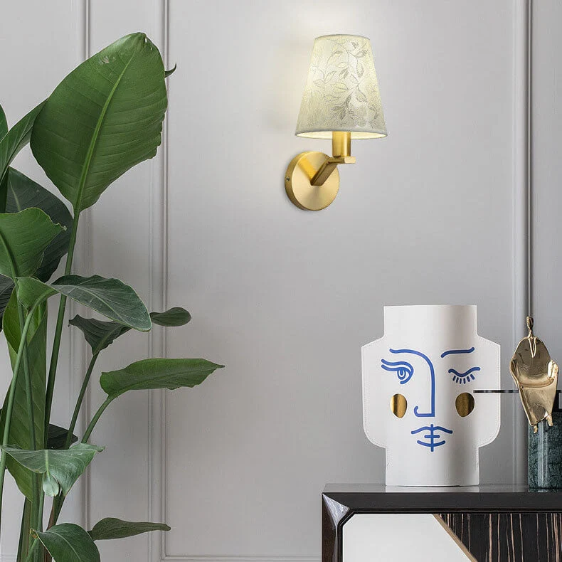 LichtBloeier By Euroselle Modern Fabric Dome Wall Lamp With One Light Arm