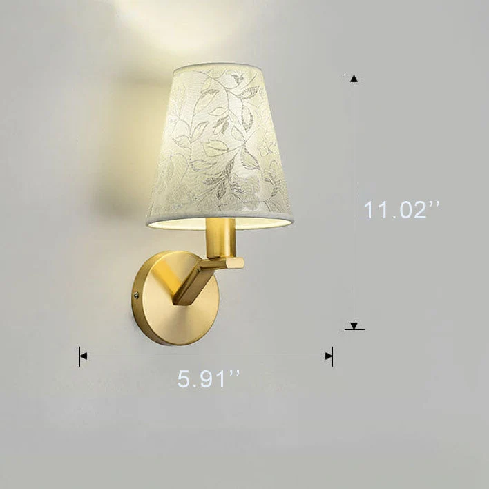 LichtBloeier By Euroselle Modern Fabric Dome Wall Lamp With One Light Arm
