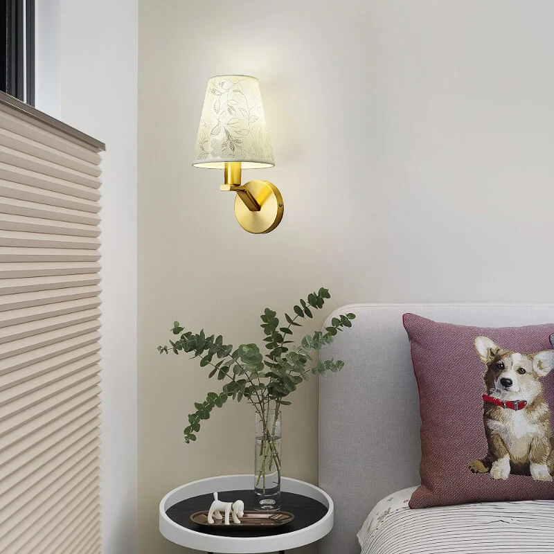 LichtBloeier By Euroselle Modern Fabric Dome Wall Lamp With One Light Arm