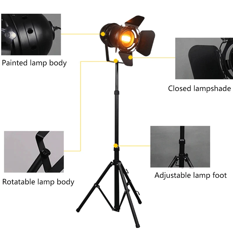 Euroselle Reflector Floor Lamp In Industrial Style