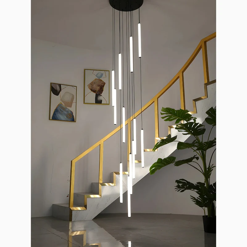 Lysandre Elegant Spiral Pendant Light For Grand Staircases By Euroselle