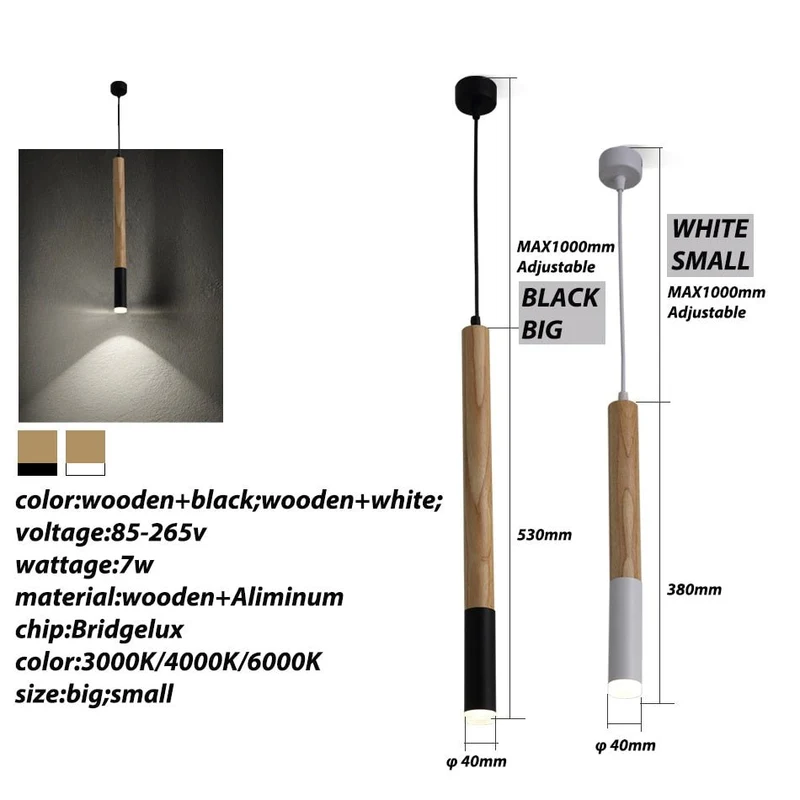 Euroselle Wood LED Pendant Light For Ceiling And Living Rooms