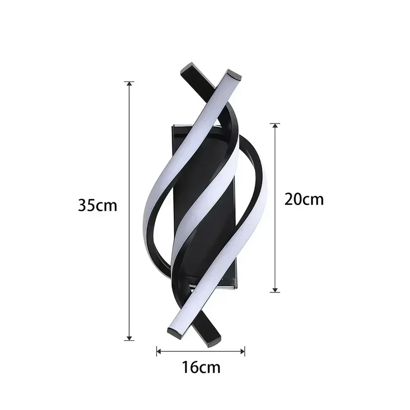 TwistBeam Spiral Wall Light Lamp With Radiant Light By Euroselle
