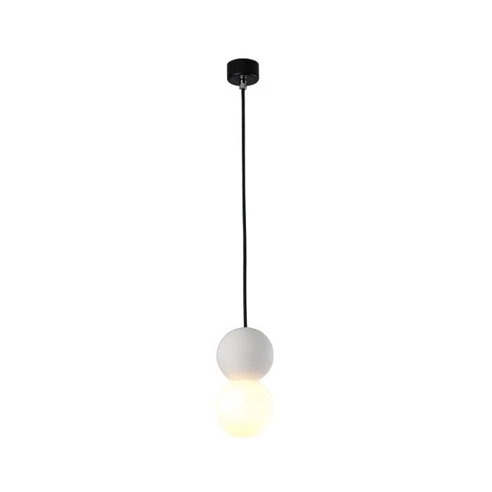 Orillo Pendant Light Geometric Cement Volcanic Stone Opal Glass Euroselle