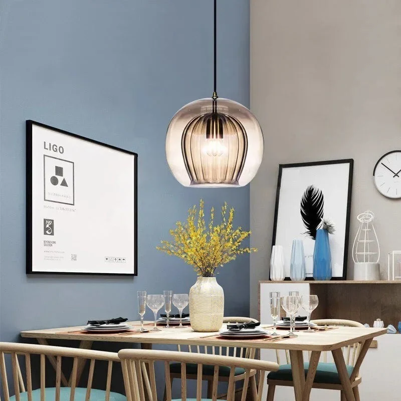 Liora Smoked Glass Cluster Pendant Light By Euroselle