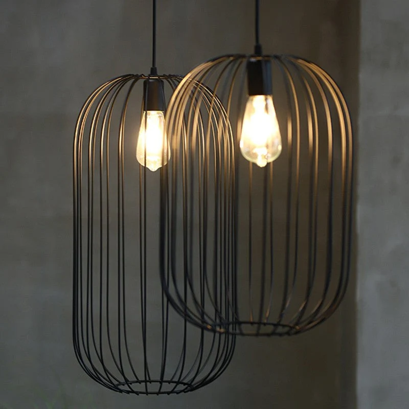 Euroselle Striped Cage Floor Lamp For Contemporary Interiors
