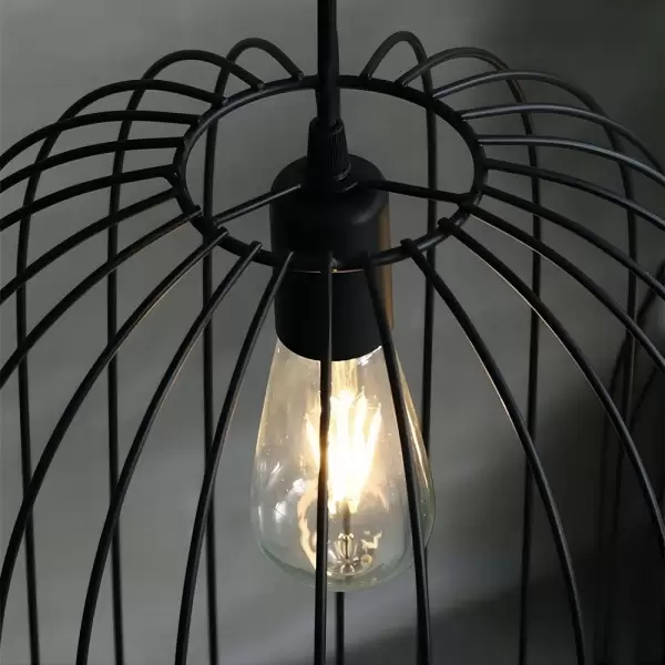 Euroselle Striped Cage Floor Lamp For Contemporary Interiors