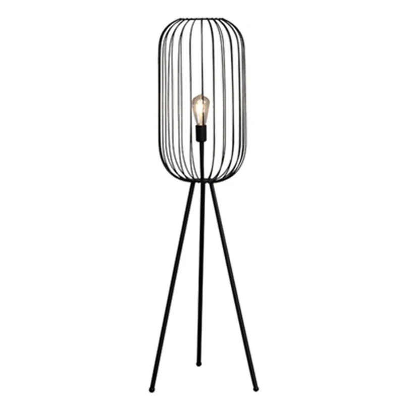 Euroselle Striped Cage Floor Lamp For Contemporary Interiors