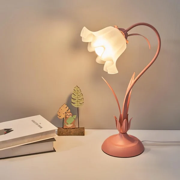 Euroselle Vintage Flower Table Lamp With Adjustable Arm