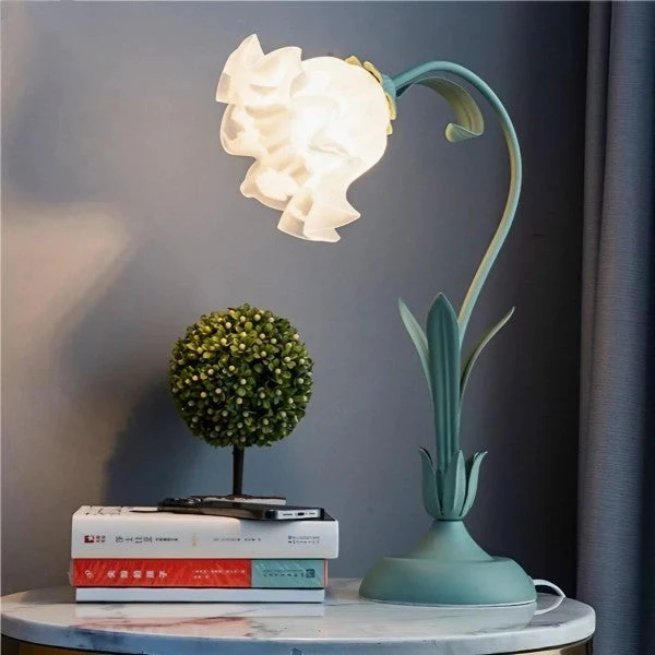 Euroselle Vintage Flower Table Lamp With Adjustable Arm