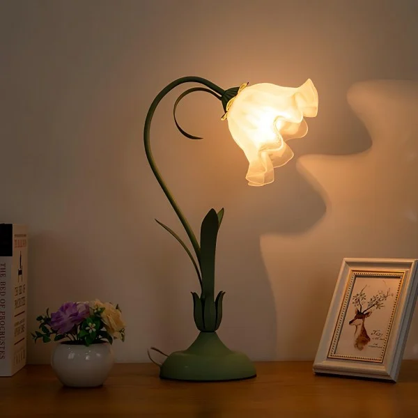 Euroselle Vintage Flower Table Lamp With Adjustable Arm
