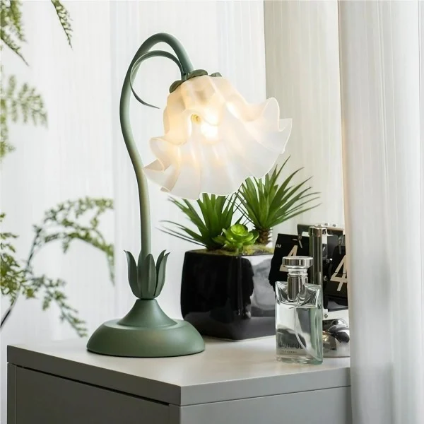 Euroselle Vintage Flower Table Lamp With Adjustable Arm