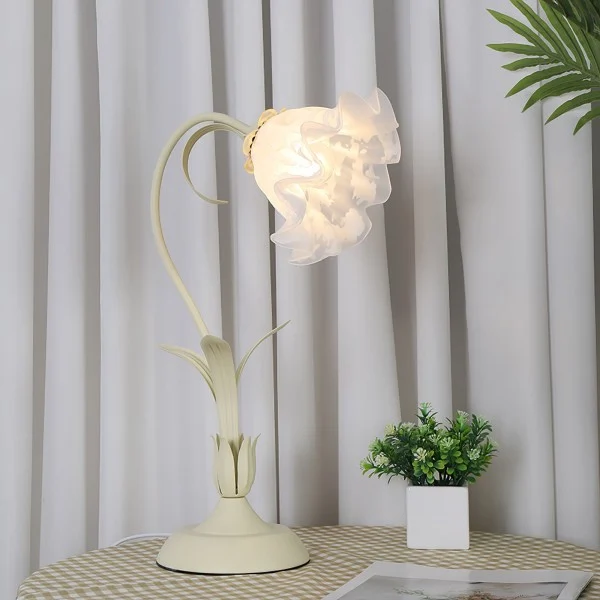 Euroselle Vintage Flower Table Lamp With Adjustable Arm