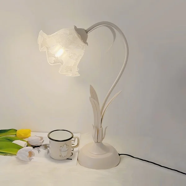 Euroselle Vintage Flower Table Lamp With Adjustable Arm