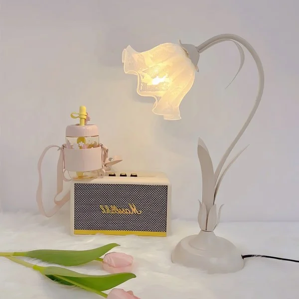 Euroselle Vintage Flower Table Lamp With Adjustable Arm