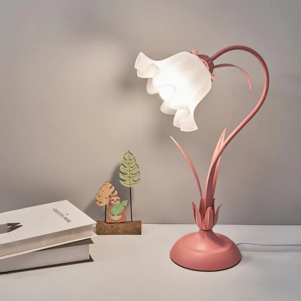 Euroselle Vintage Flower Table Lamp With Adjustable Arm